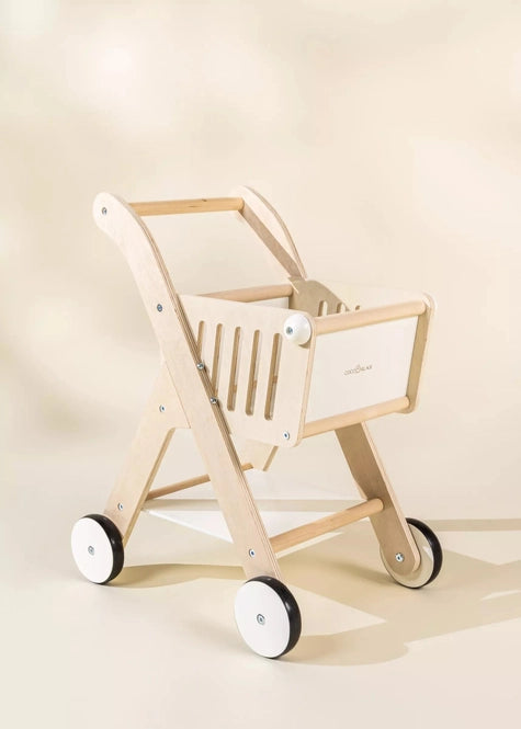Wooden Toy Shopping Cart