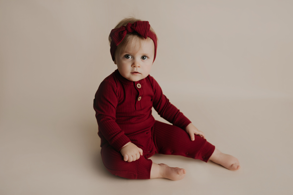 Ribbed Knot Headband by Three Little Tots