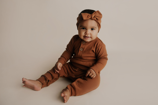 Ribbed Knot Headband by Three Little Tots
