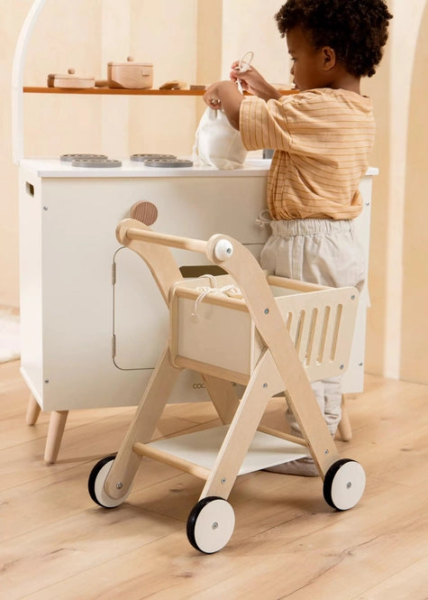 Wooden Toy Shopping Cart