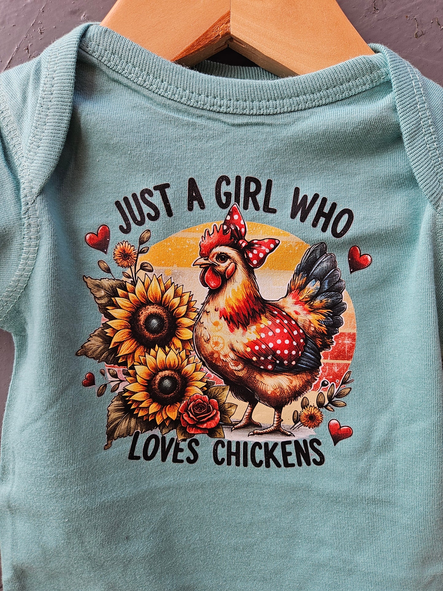 Just a Girl Who Loves Chickens Onesie