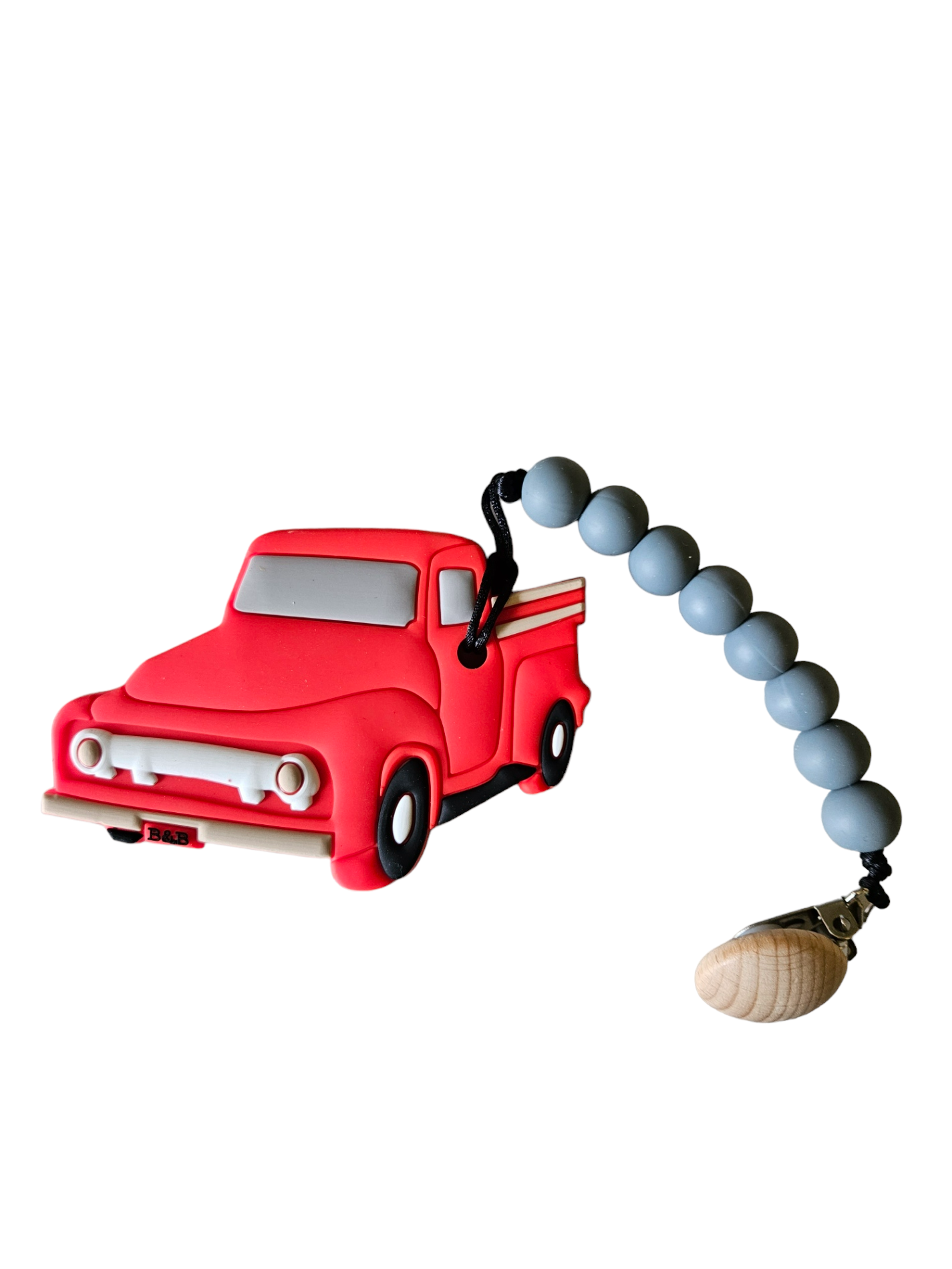 Vintage Truck Silicone Teether (Red)