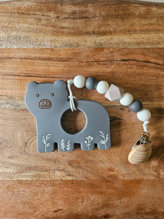 Calming Mother Bear Silicone Teether