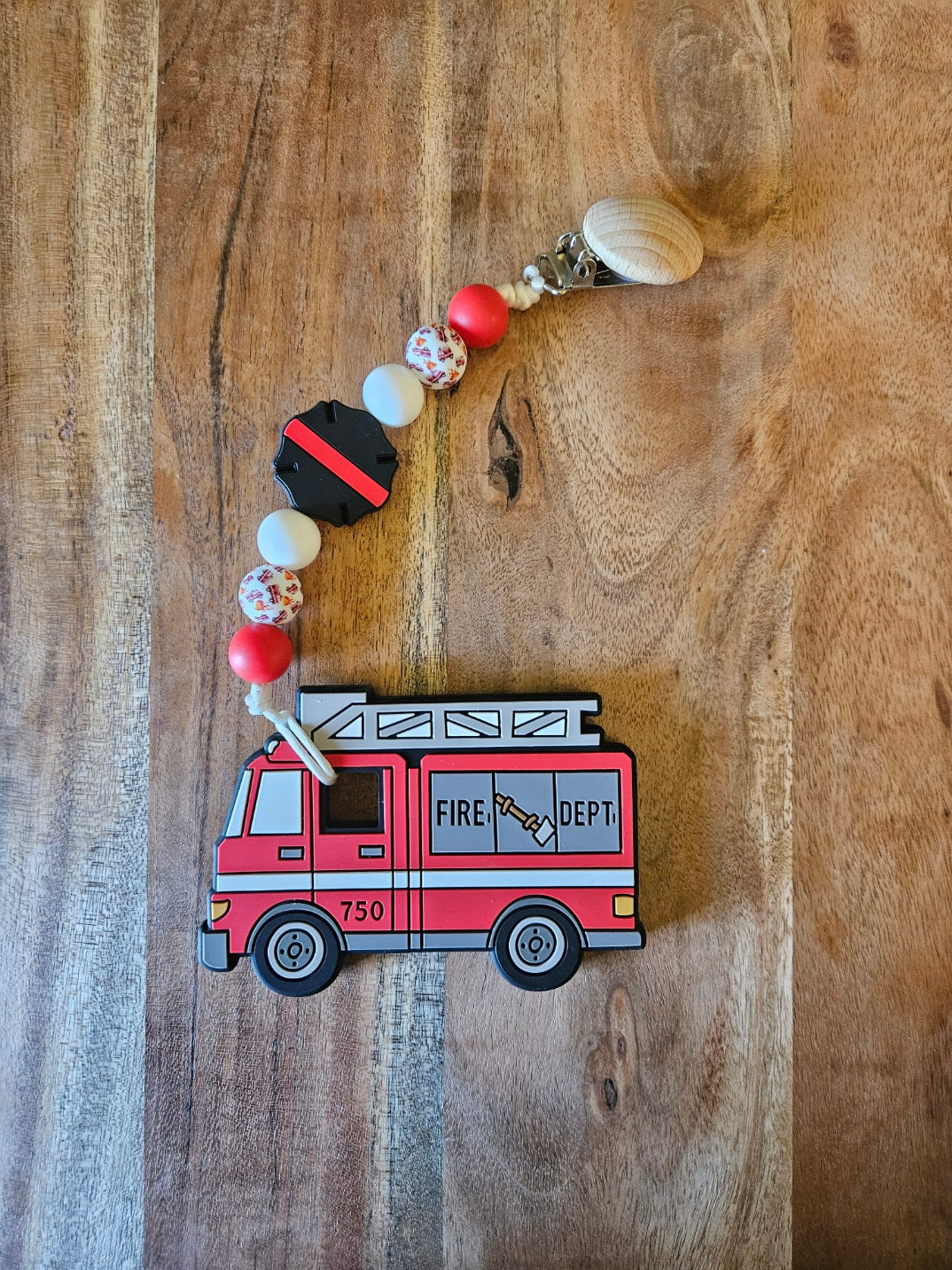 Fire Truck Silicone Teether