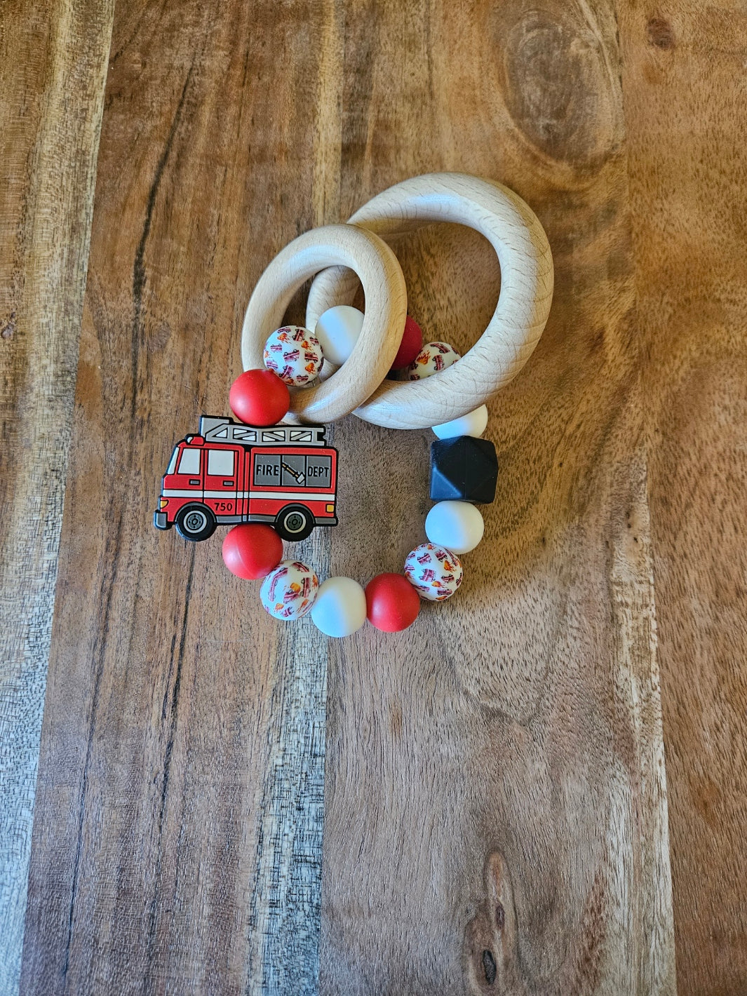 Fire Truck Silicone Teether
