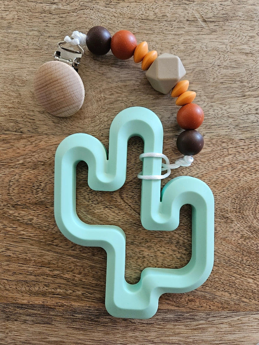 Mint Cactus Silicone Teether