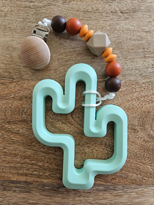 Mint Cactus Silicone Teether