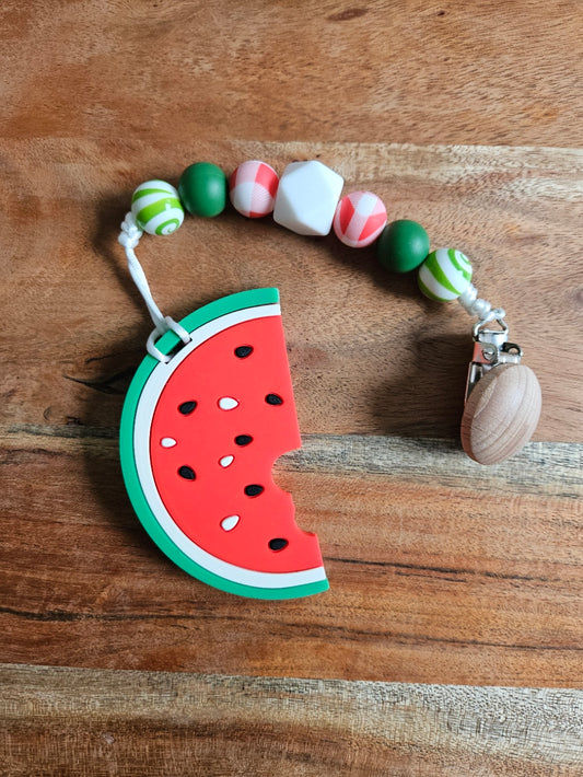 Red Watermelon Silicone Teether