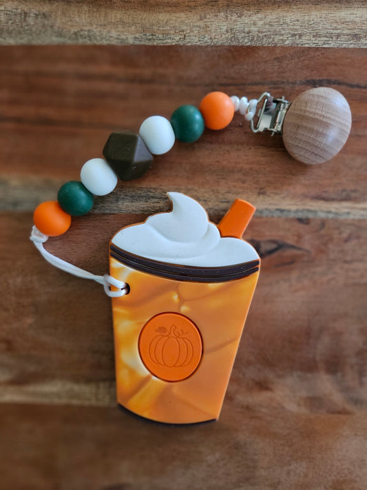 Pumpkin Spice Latte Silicone Teether