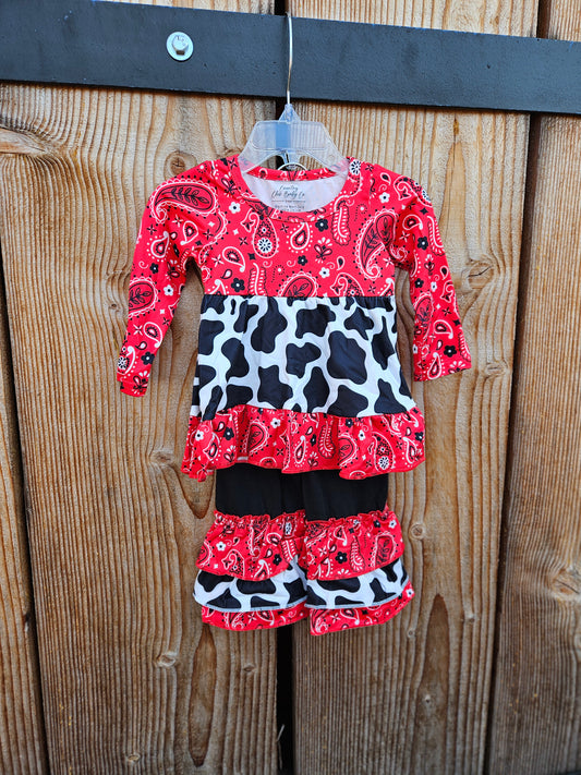 Bandana Cow Pant Set