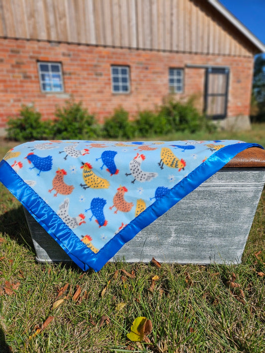 Chicken Fleece Baby Blanket