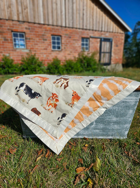 Dairy Cow Cotton Baby Blanket