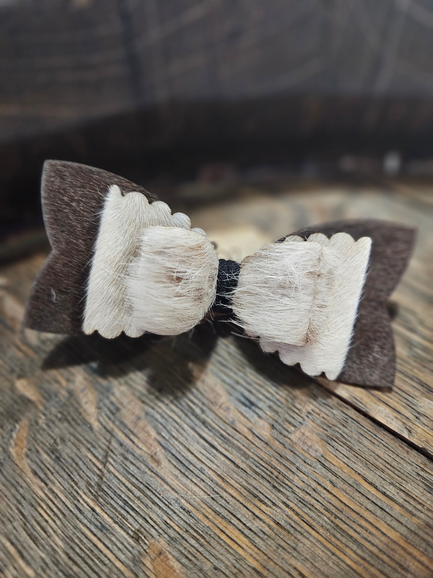 Cowhide Hair Bows- Medium