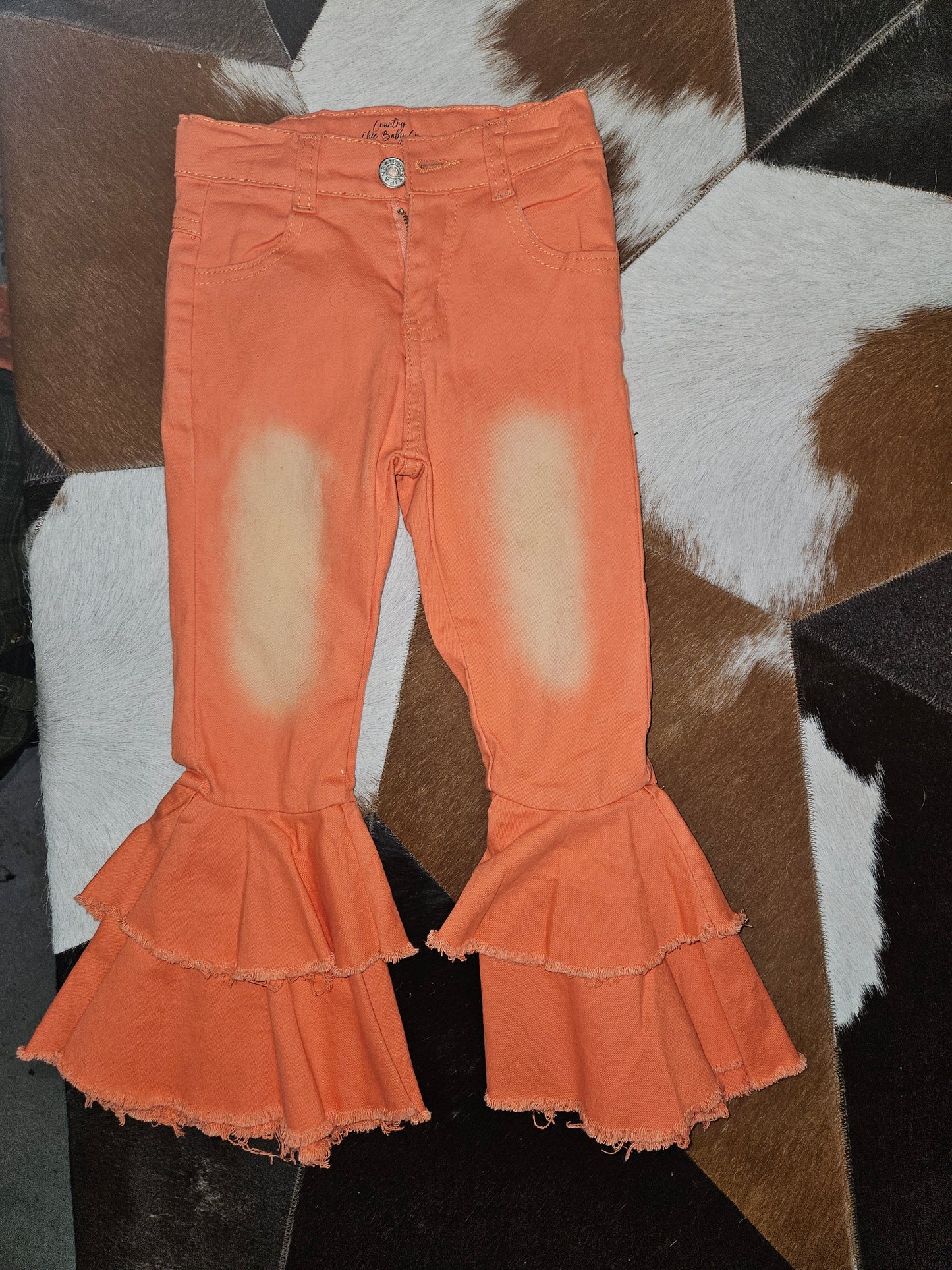 Orange Bell Bottom Jeans