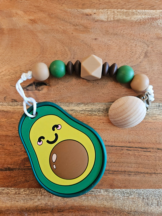 Happy Avocado Silicone Teether