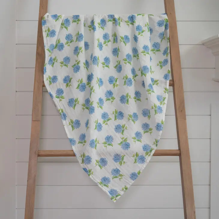 You Had Me At Hydrangea Baby Swaddle Blanket