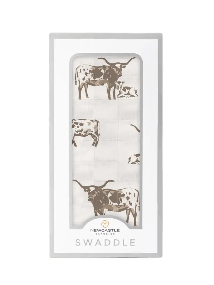 Texas Longhorn Bamboo Swaddle