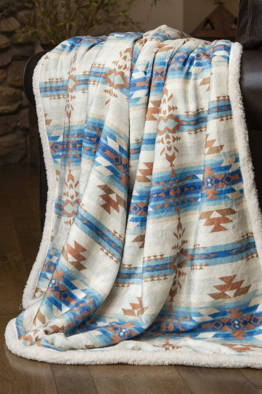 Southwestern Plush Sherpa Throw