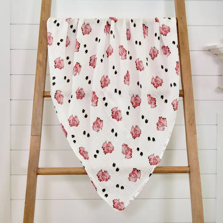 Oink Oink Baby Swaddle Blanket