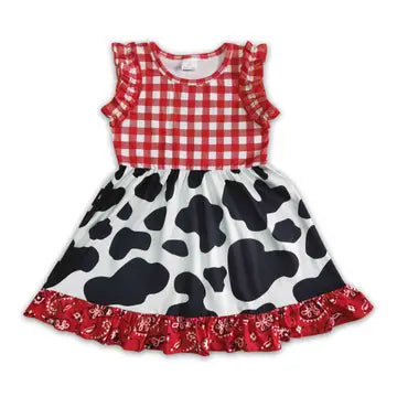Cow Bandana Infant & Toddler Dress