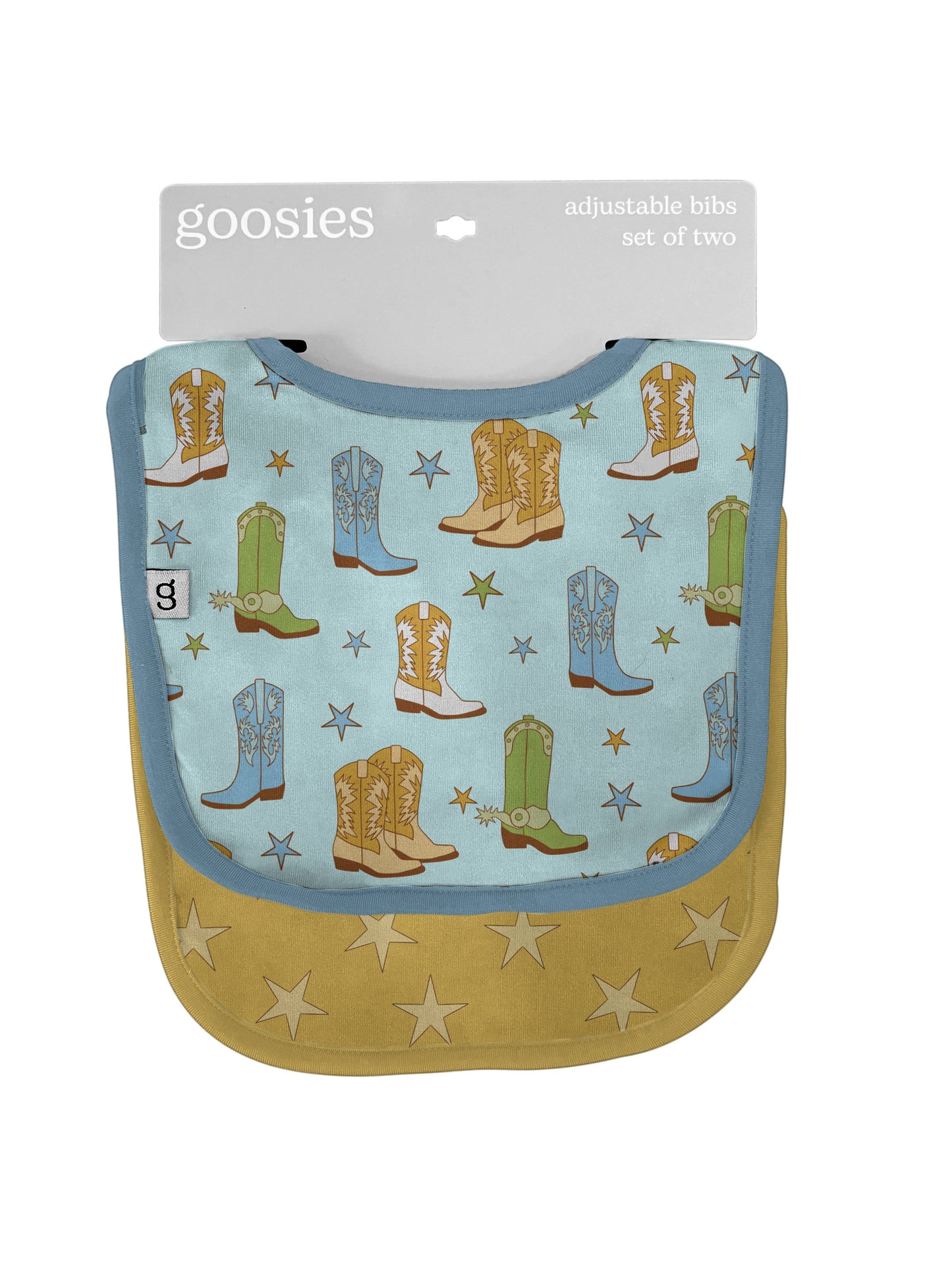 Cowboy Boots & Stars Bib Set