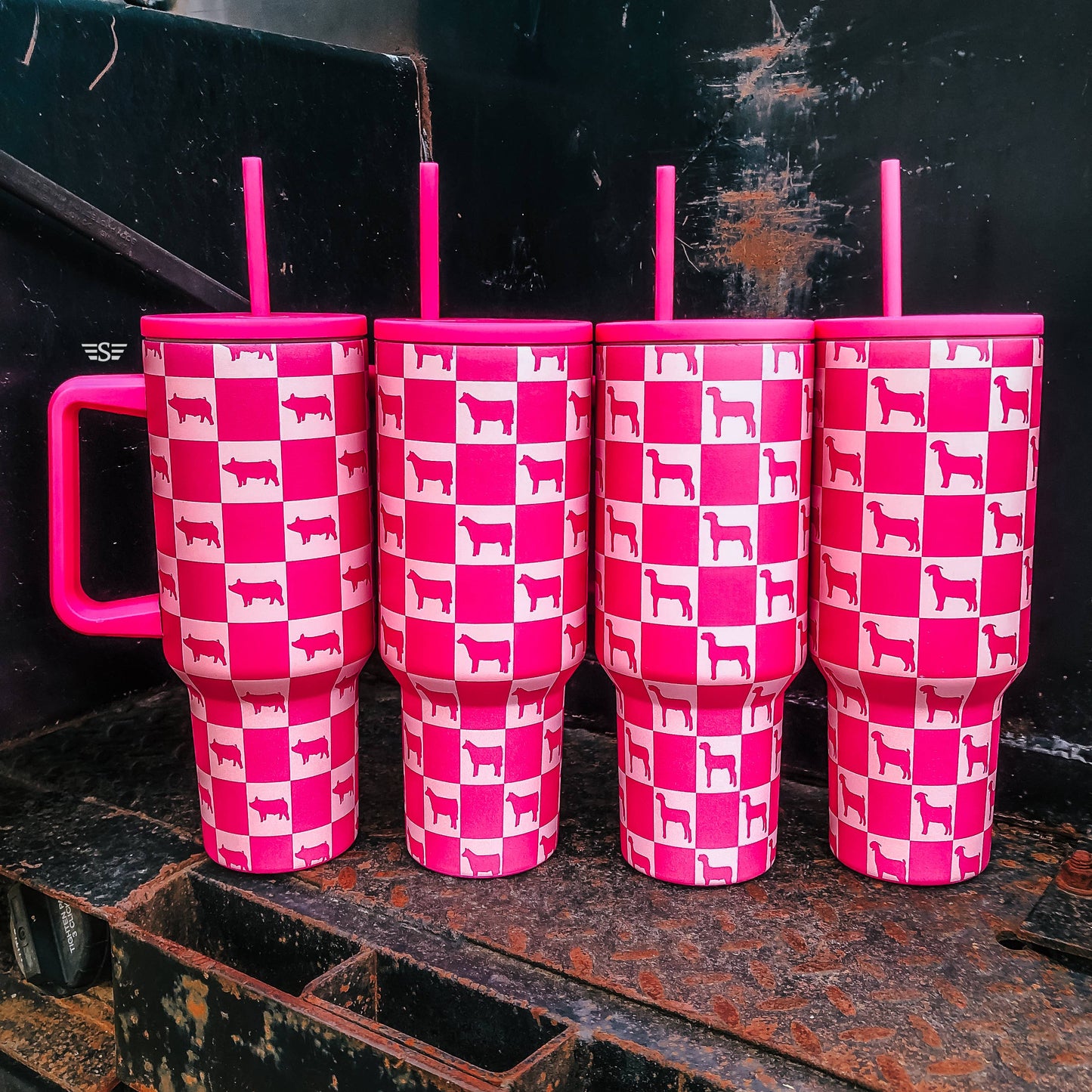 Checkered Show Animal 40oz Tumbler