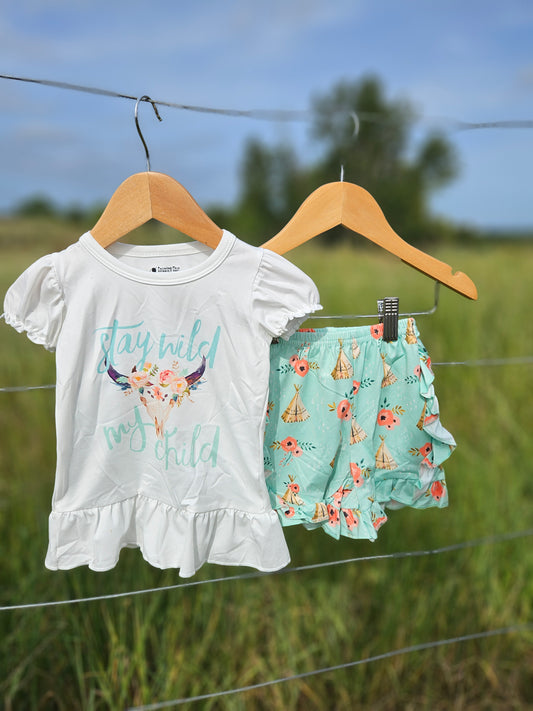 Stay Wild Ruffles Short Set