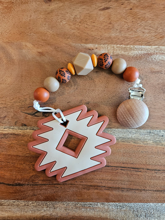 Aztec Silicone Teether- Rustic