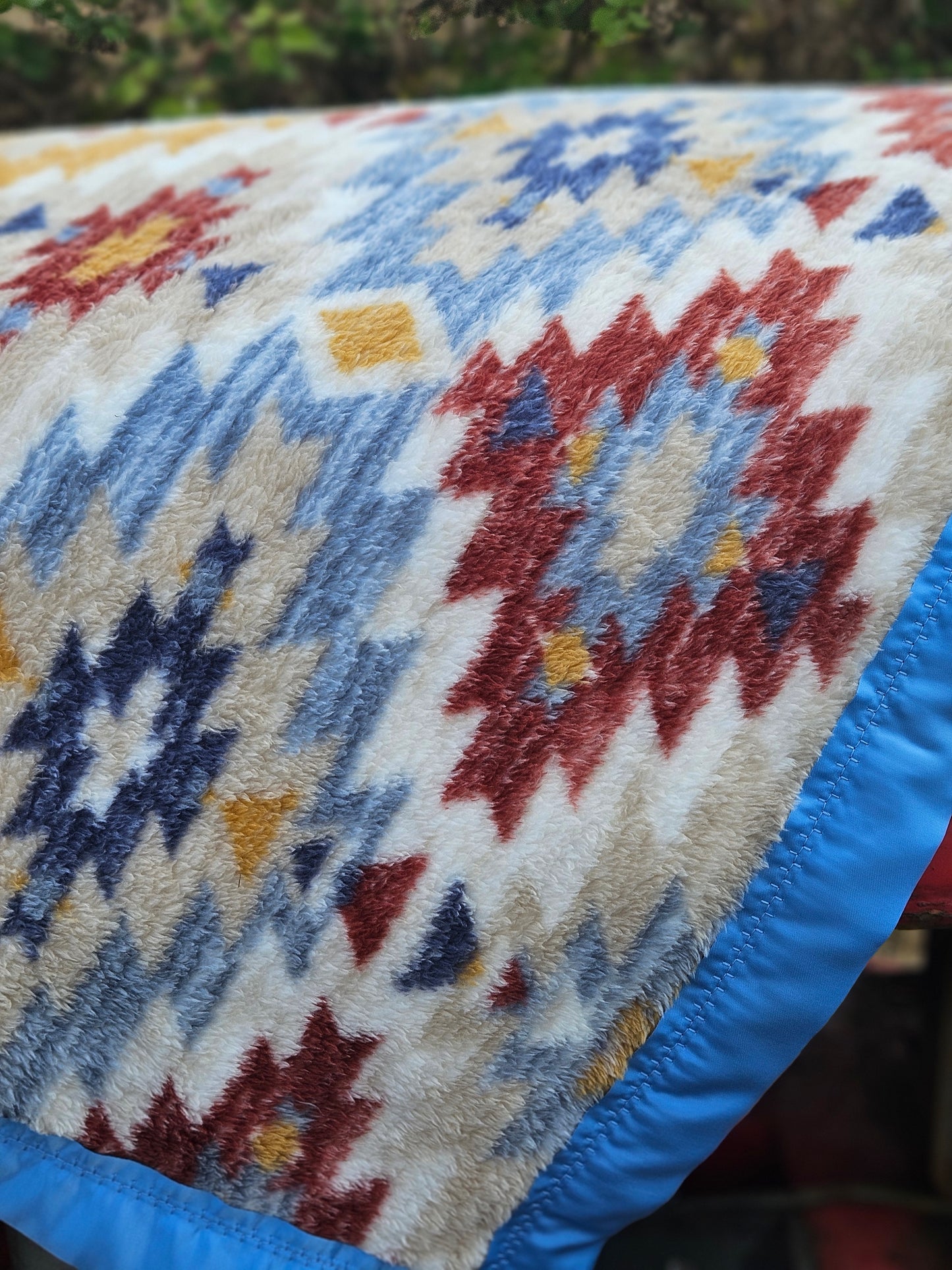 Aztec Faux Sherpa Baby Blanket