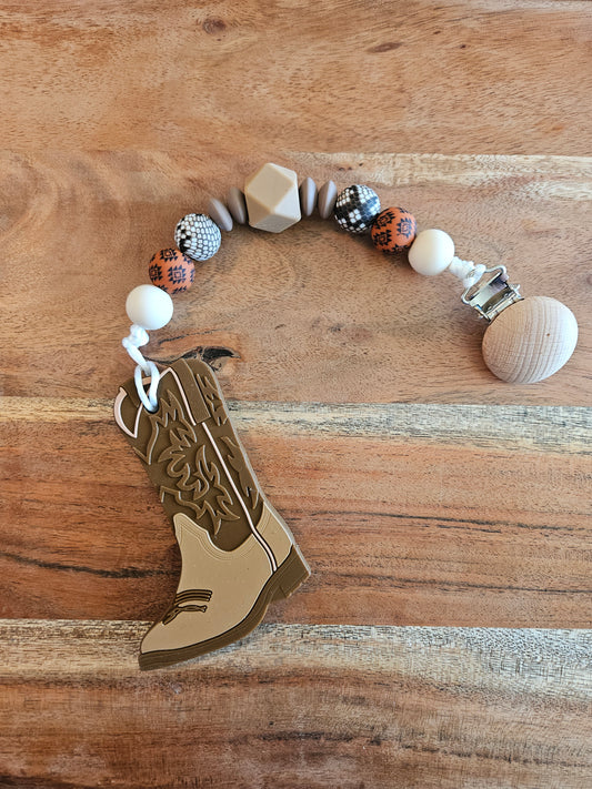 Cowboy Boot Silicone Teether