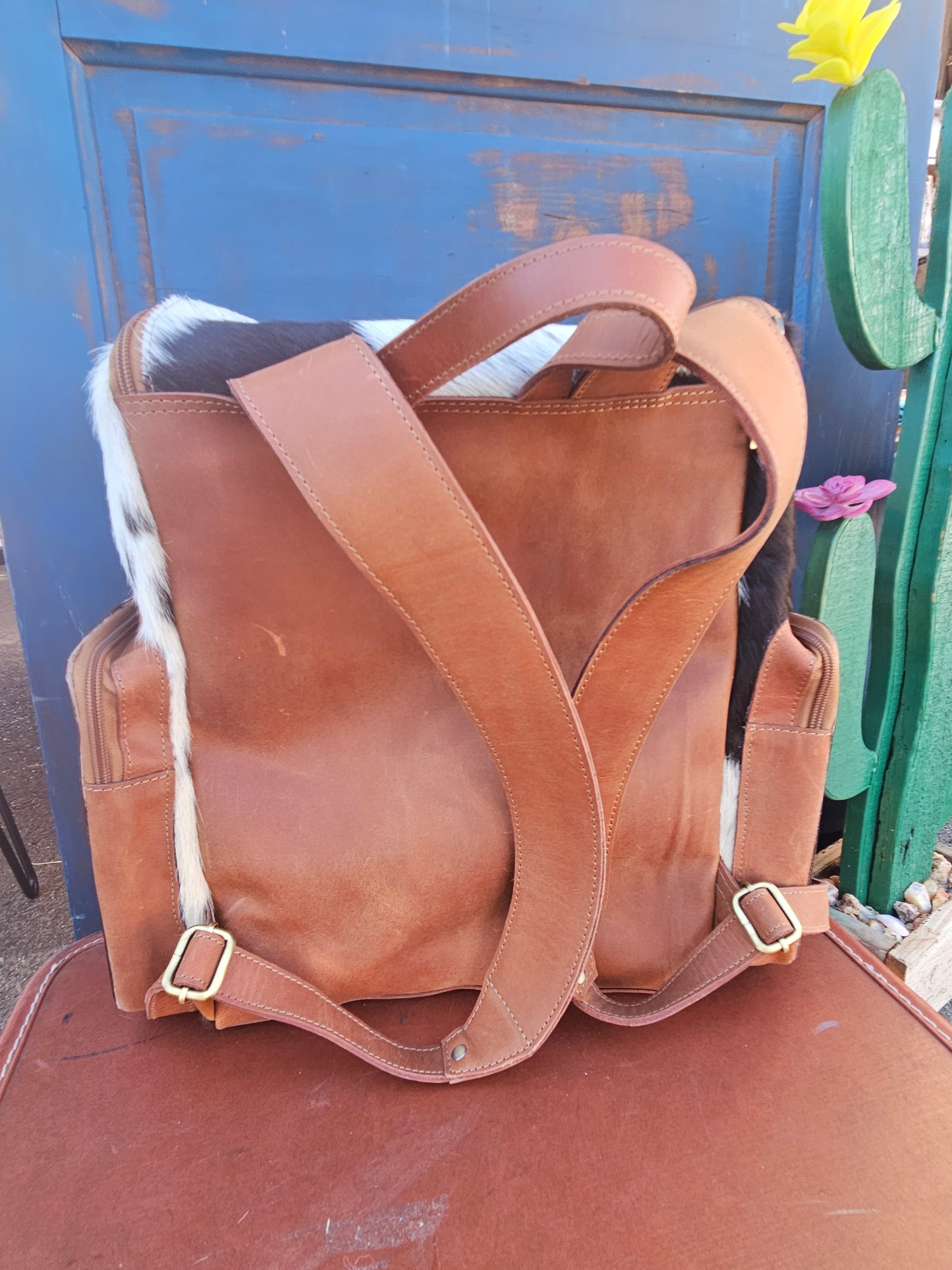 Cowhide Tooled Backpack
