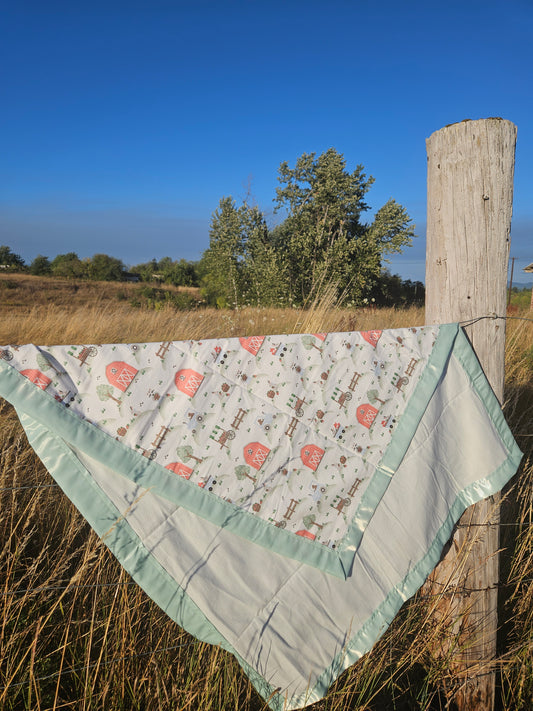Farm Stand Fleece Baby Blanket
