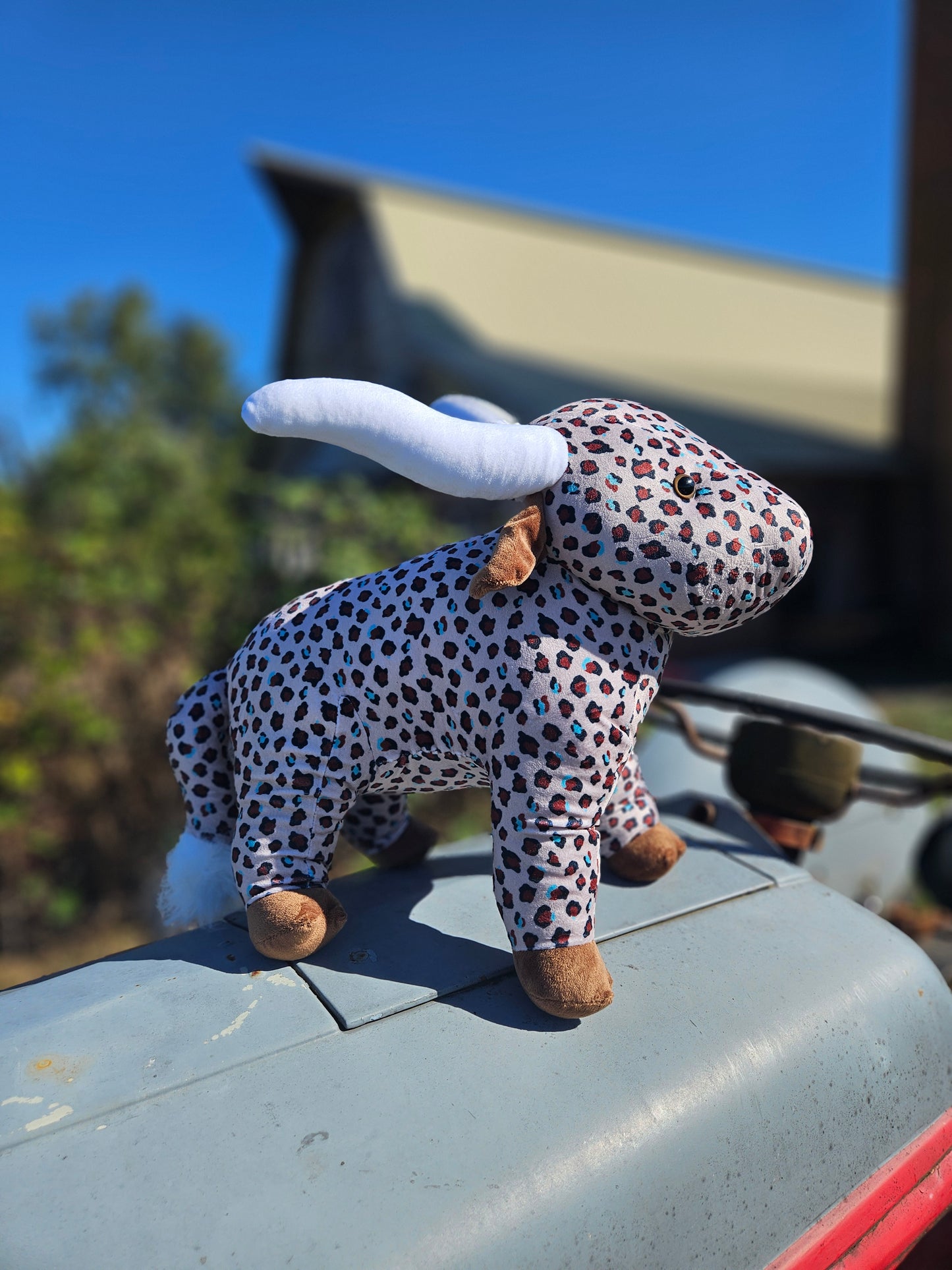 Brown Spotted Longhorn Plushie