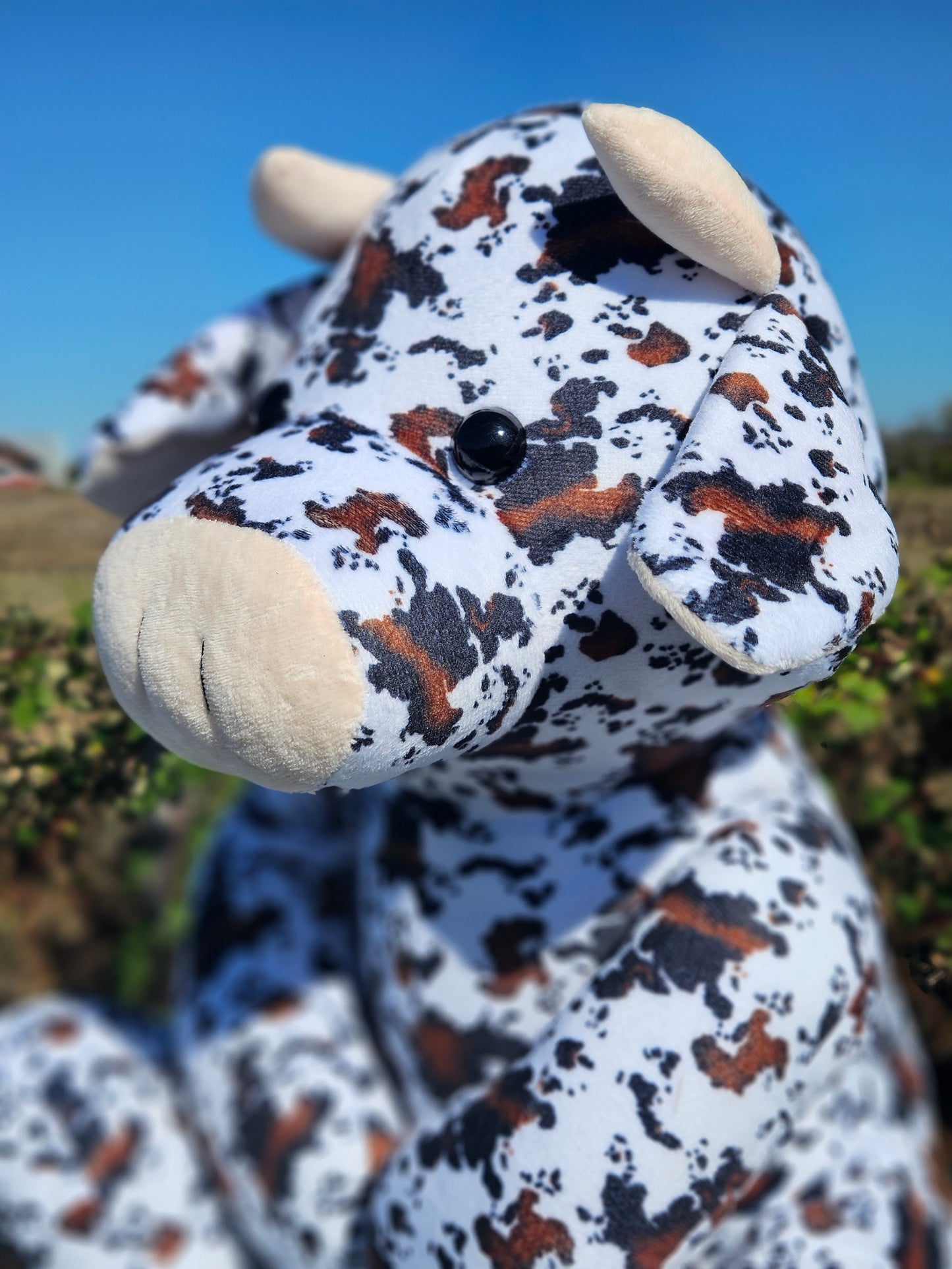 Tri-Color Cow Plushie