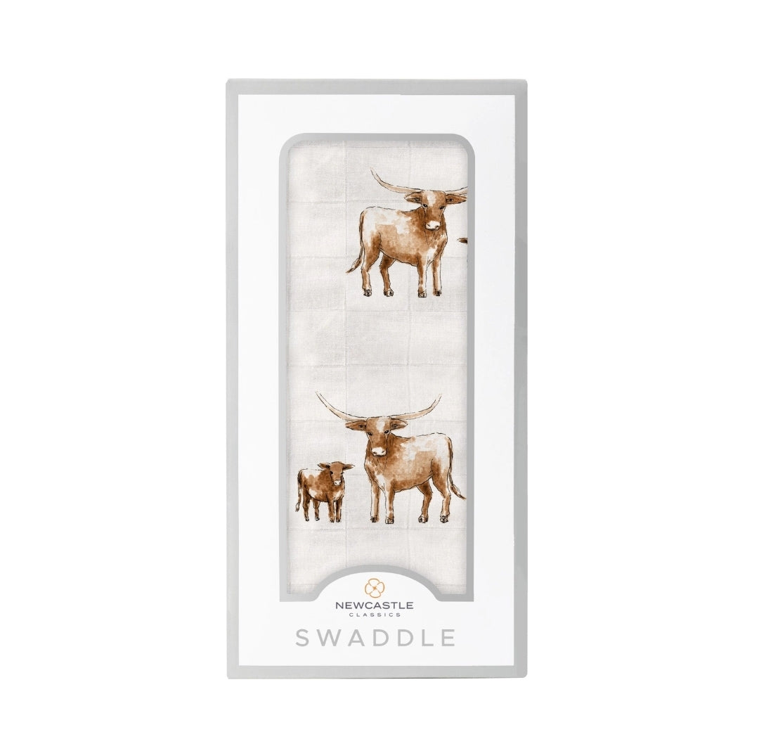 Texas Longhorn Bamboo Swaddle