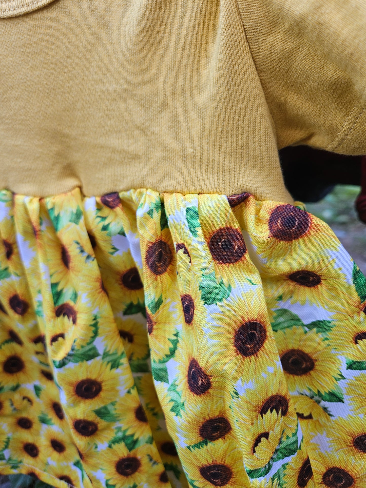 Handmade Onesie Dress-Sunflower