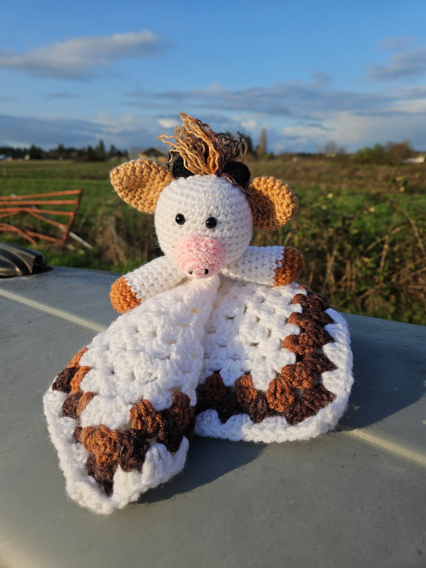Crochet Highland Cow Lovey