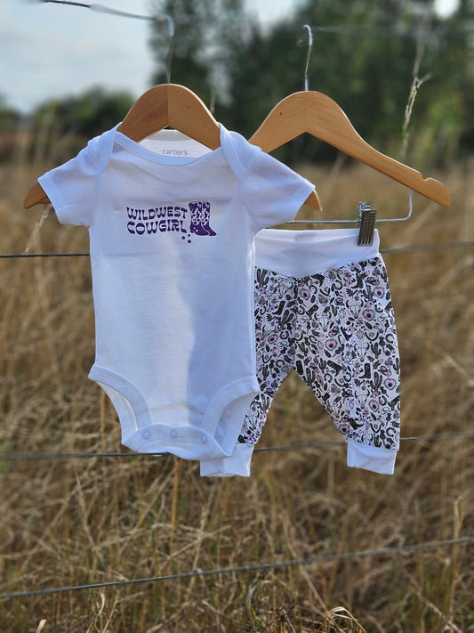 Wild West Cowgirl Jogger Set (White)