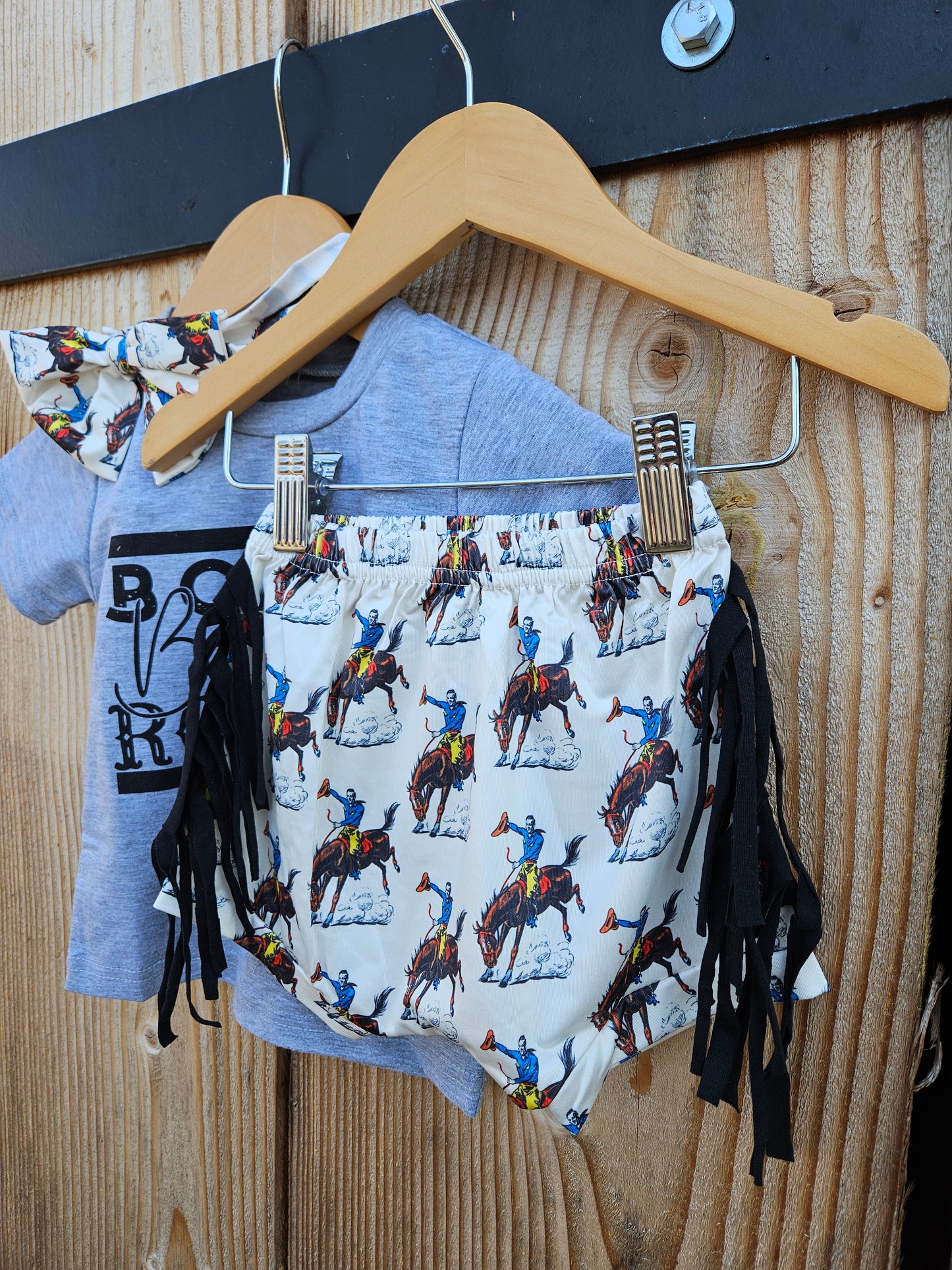 Boots, Bows & Rodeo Fringe Short Set