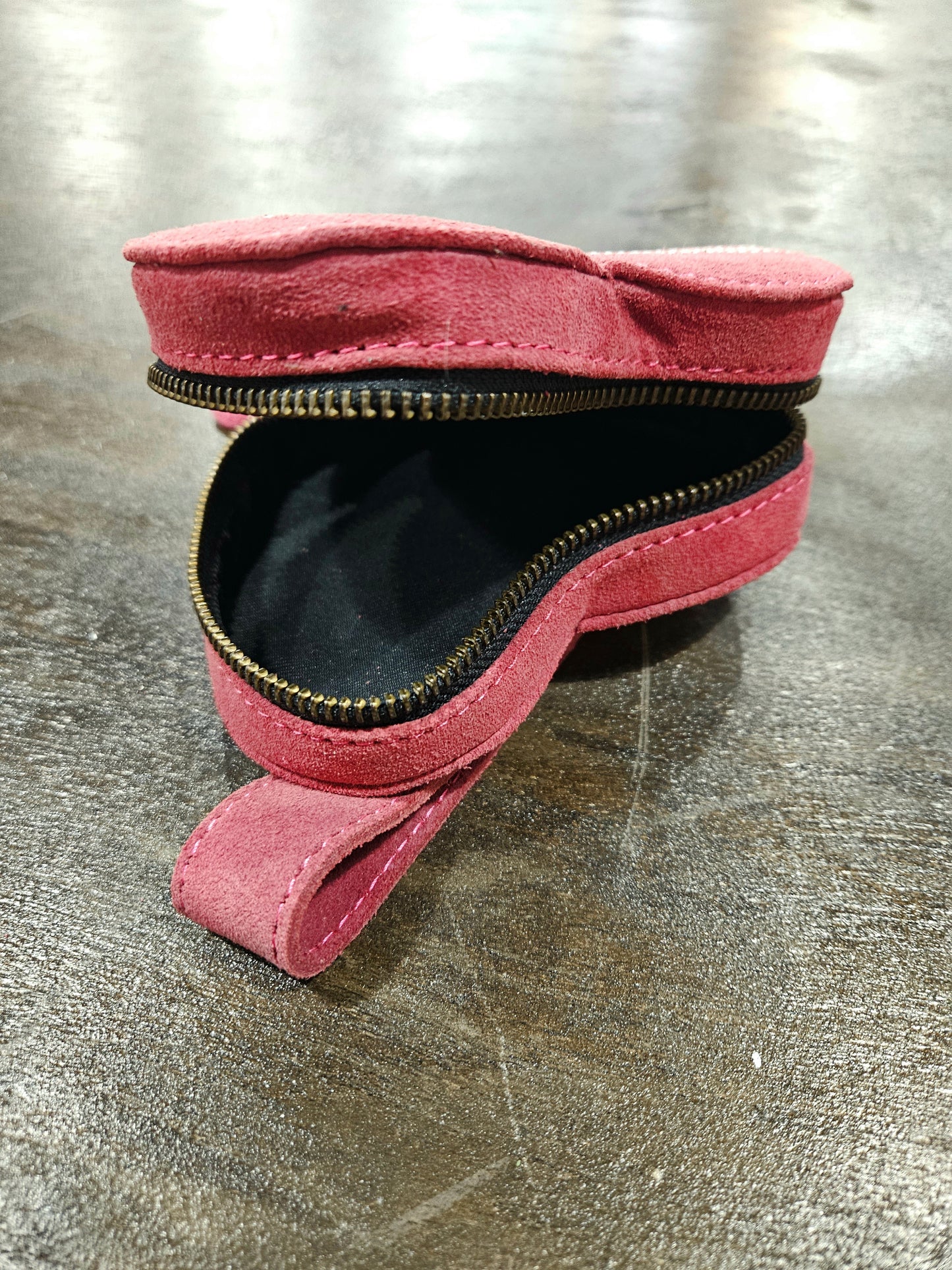 Heart Suede Wristlet