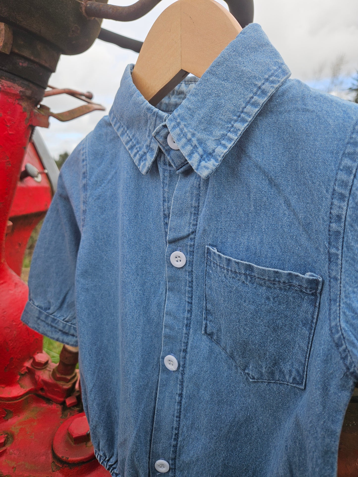 Jean Long Sleeve Onesie