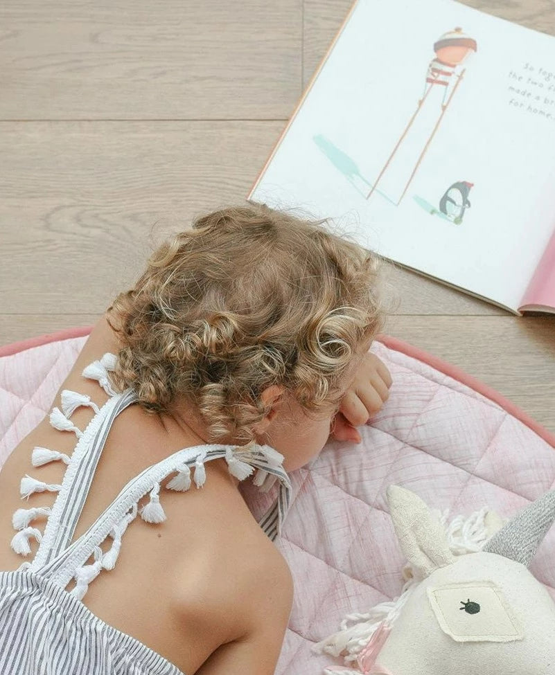 Play + Nap Mat: Brush-Stroked Cotton