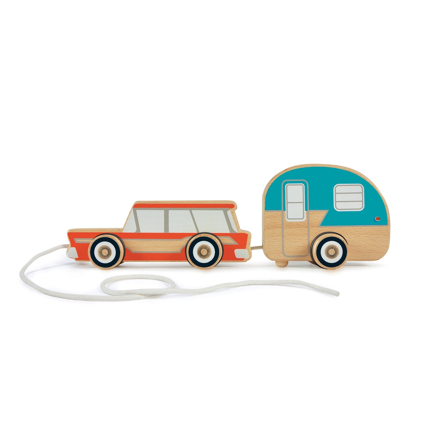 Vintage Car and Camper Pull Toy