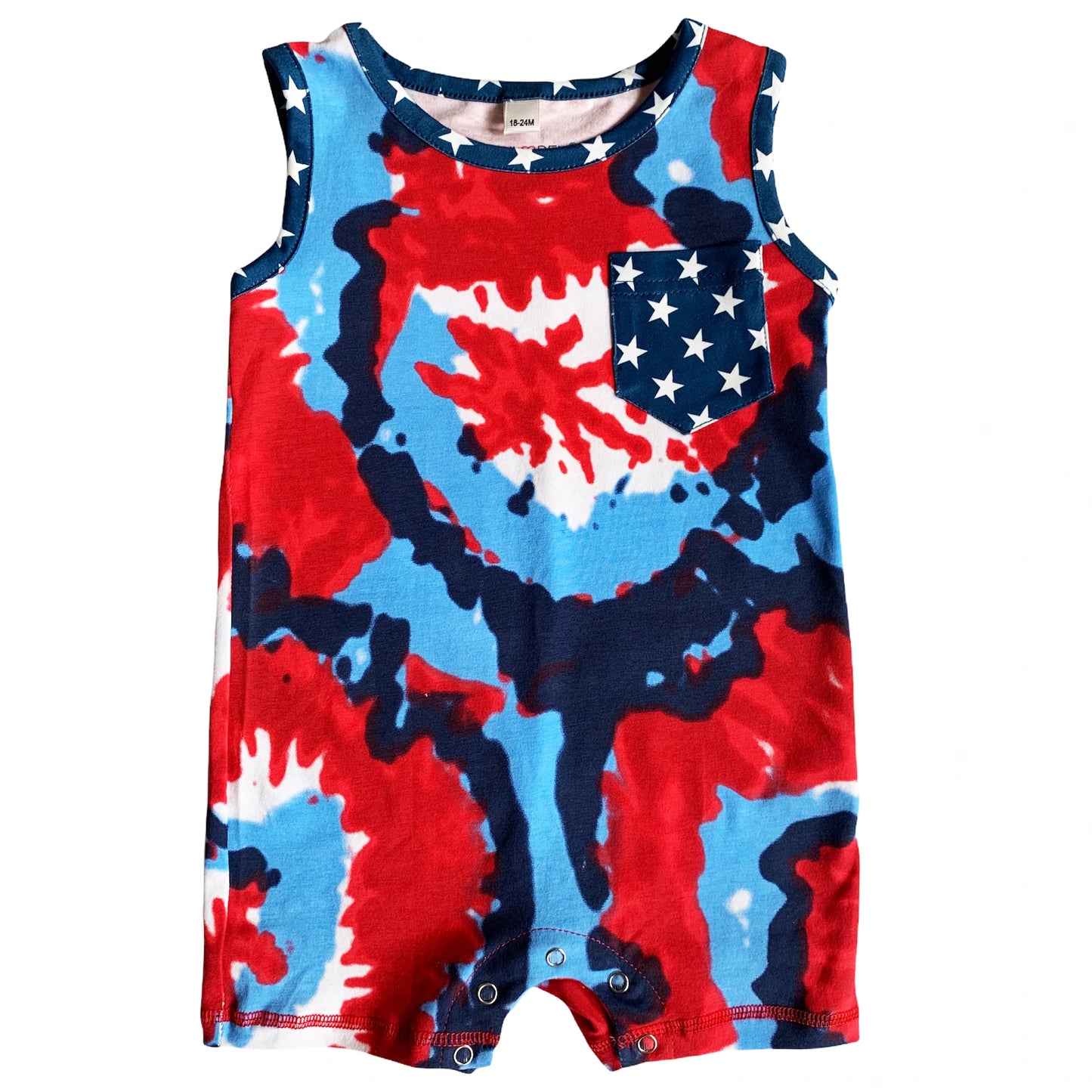 Patriotic Tie Dye Romper