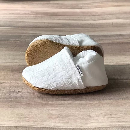 White Lace Moccasins