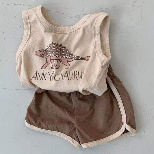 Retro Boys Ankylosaurus Outfit