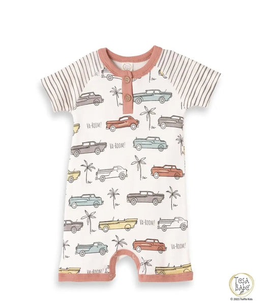 Classic Cars Henley Shortie Romper