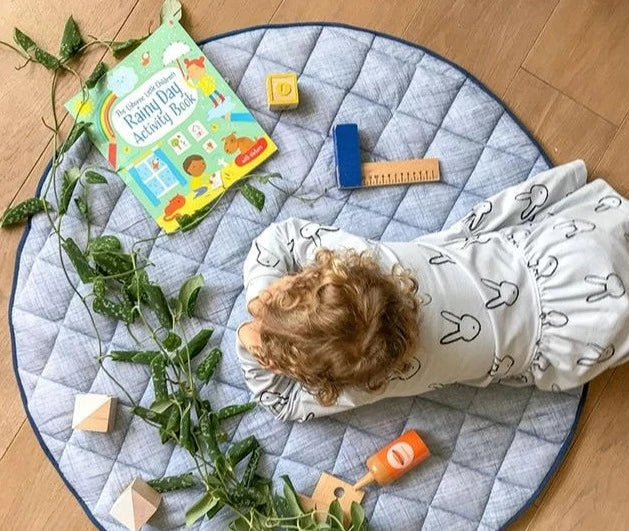 Play + Nap Mat: Brush-Stroked Cotton