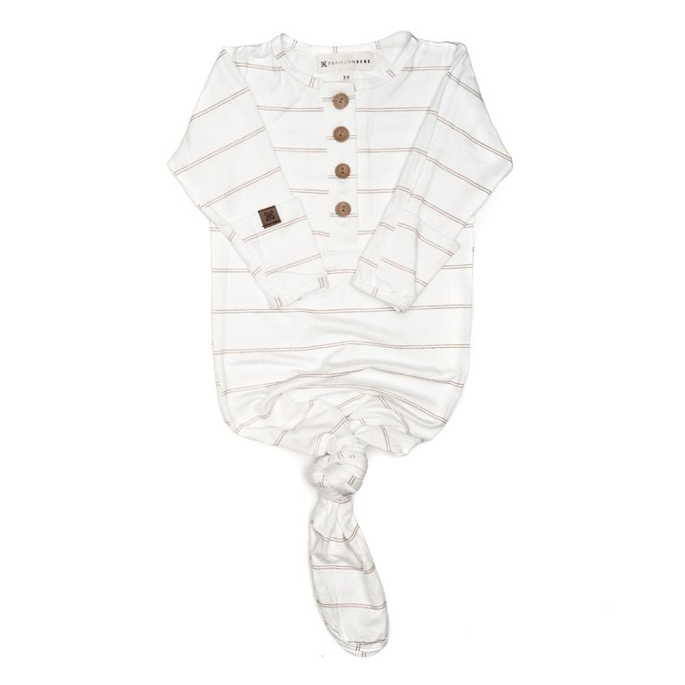 Papillon Bebe Knotted Gown 0-3M